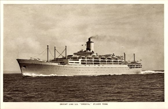 Ak Stoomschip SS Orsova, Stoomboot, Orient Line
