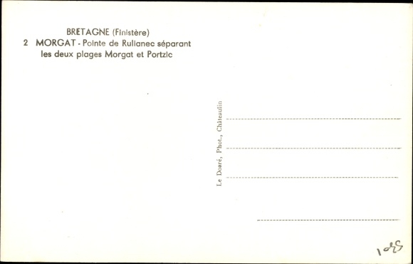 Postcard Morgat Crozon Finistère, Pointe de Rulianec separate