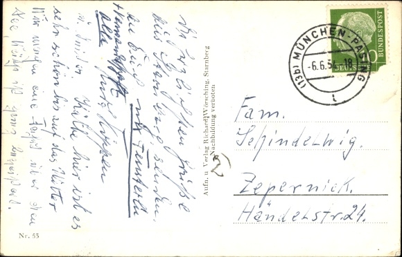 Postcard Motorschiff Bavaria on Lake Starnberg, Berge