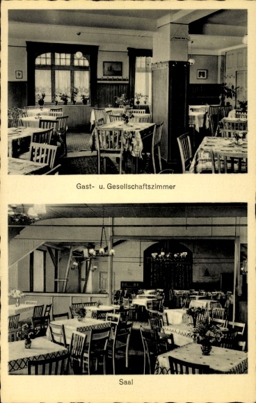 Ak Lembruch am Dümmersee, Gasthof zur Puke, hal, lounge