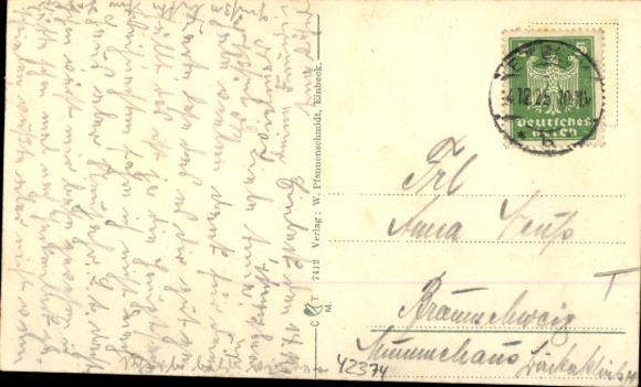 Postcard Einbeck in Lower Saxony, Hotel zur Traube, interior view