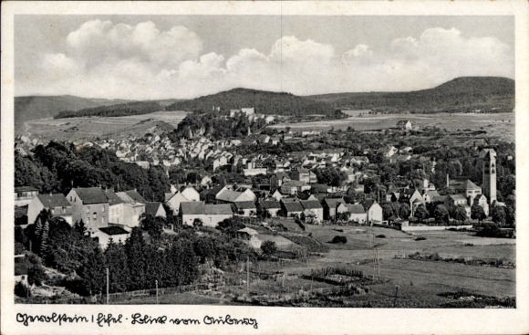 Ak Gerolstein in der Eifel, Panorama, Blick vom Auberg