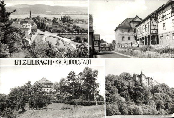 Postcard Etzelbach Uhlstädt Kirchhasel in Thuringia, sanatorium, view of Weißenburg