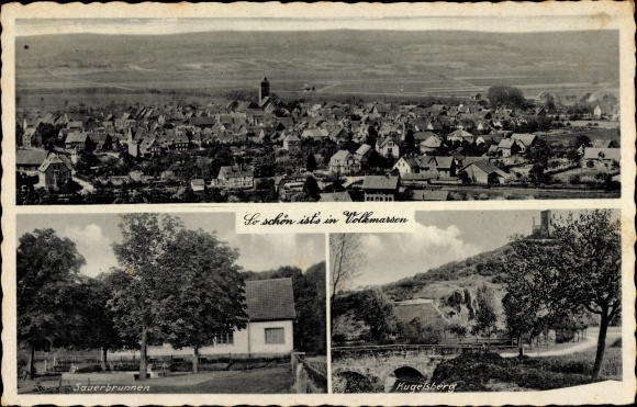 PC Volkmarsen in Hesse, general view, acidulous fountain, Kugelsberg