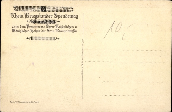 Postcard Crown Princess Cecilie of Prussia, Princess Alexandrine, War Children&#39;s Donation Day 1916