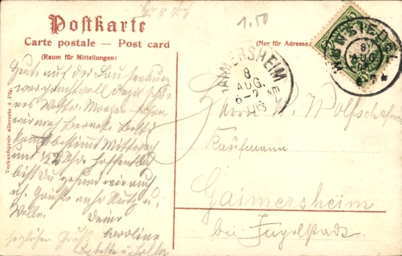 Postcard Bernstein Wunsiedel in Upper Franconia, Bergfestspiel, Losburg, Tanhäuser calls for repentance