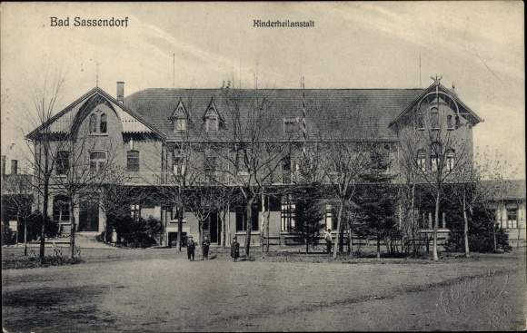Postcard Bad Sassendorf in the district of Soest, children&#39;s sanatorium