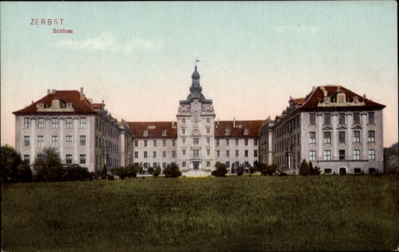 Postcard Zerbst in Anhalt, Castle