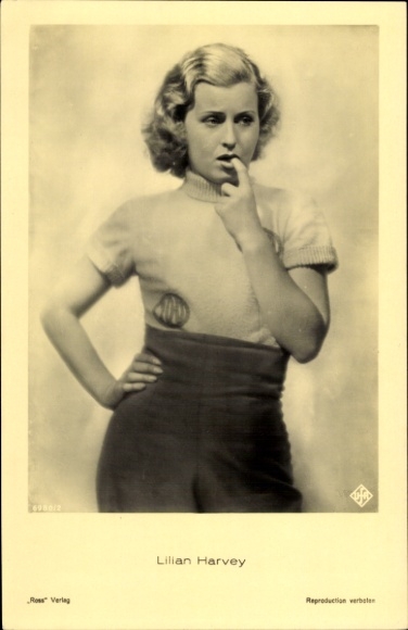 Ak Schauspielerin Lilian Harvey, Portrait, Ufa Film