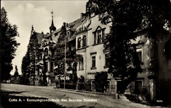 Ak Cotta A Großcotta Dohma Saksen, consumentenbasisschool van het district Dresden