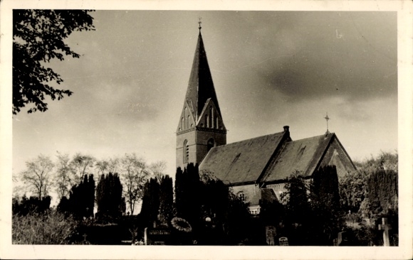 Foto Ak Kleinjörl Jörl in Schleswig Holstein, Kirche