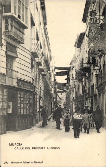 Postcard Murcia Stadt Spanien, Calle del Príncipe Alfonso