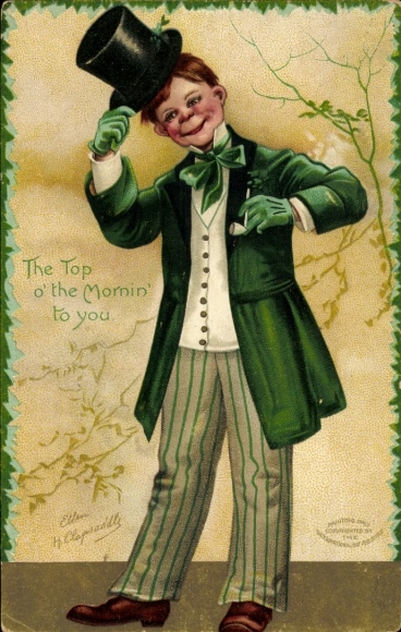 Embossing Artist Postcard Clapsaddle, The Top o' the Mornin' to you, Ire