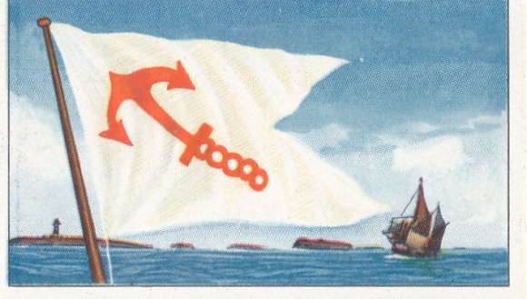 Verzamelfoto rederij vlaggen van de wereldkoopvaardijvloot, foto 165 Engeland, Anchor Line