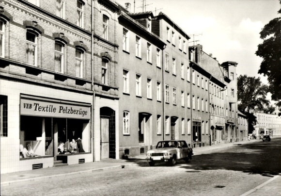 Ak Markranstädt in Sachsen, Geschäft VEB Textile Pelzbezüge, Leipziger Straße