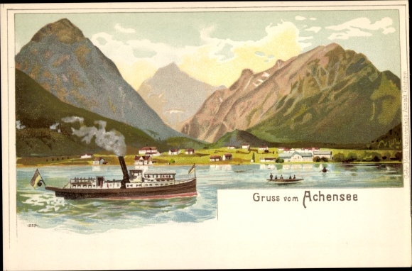 lito Tirol, Achensee, panorama, parowiec