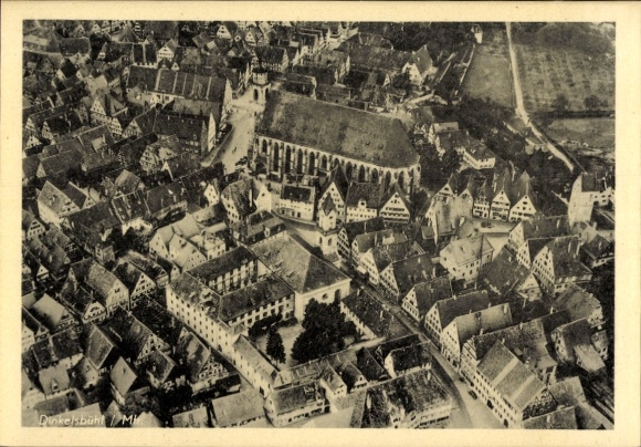 Ak Dinkelsbühl in Mittelfranken, Luftaufnahme von   Architektur, Stadtansicht