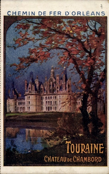CPA Touraine Loir-et-Cher, Chateau de Chambord, Chemin de Fer d'Orléans