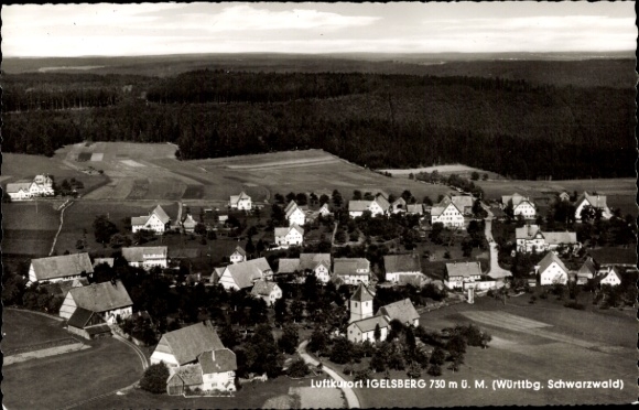 Ak Igelsberg Freudenstadt im Schwarzwald, Fliegeraufnahme
