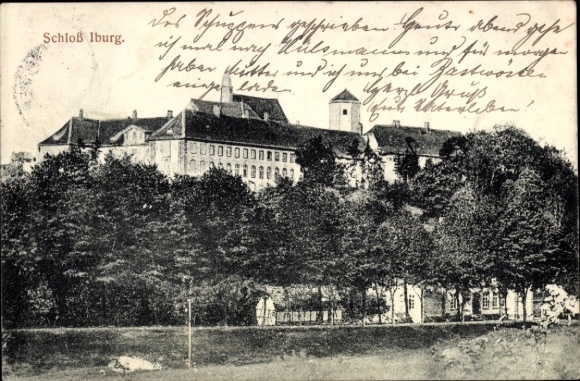 Ak Bad Iburg am Teutoburger Wald, Schloss   Architektur, Bäume, keine Persönlichkeiten