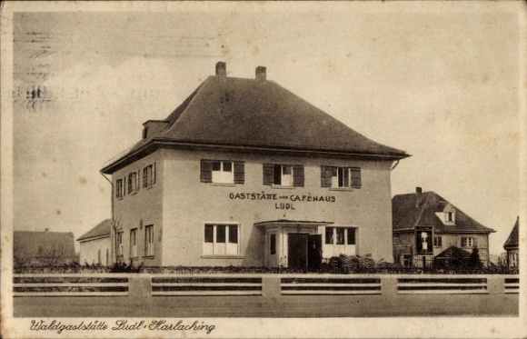 Ak Harlaching München, Waldgaststätte Café Ludl