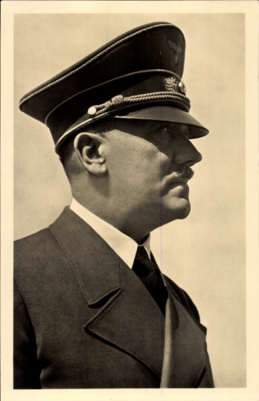 Ak Führer und Reichskanzler Adolf Hitler, Portrait im Profil, Photo Hoffmann 52