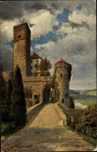 Artist PC Hoffmann, H., Neckarmühlbach Haßmersheim am Neckar, Guttenberg Castle
