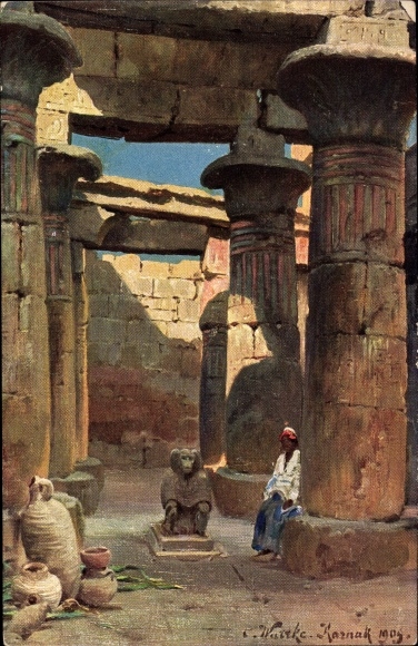 Artysta KP Wuttke, C., Karnak Egipt, Ze świątyni