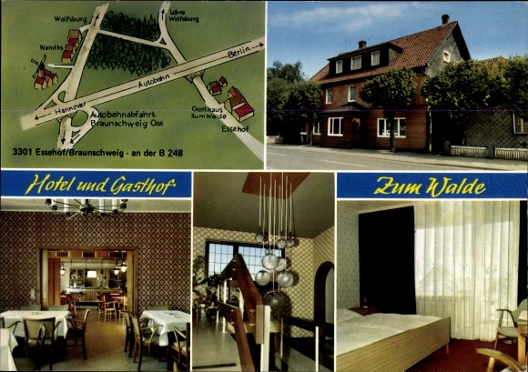 Postcard Essehof teaching Lower Saxony, hotel and inn Zum Walde