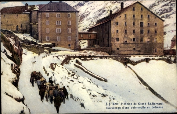 KP Canton of Valais, Hospice du Grand St-Bernard, Sauvetage d'une Automobile en détresse