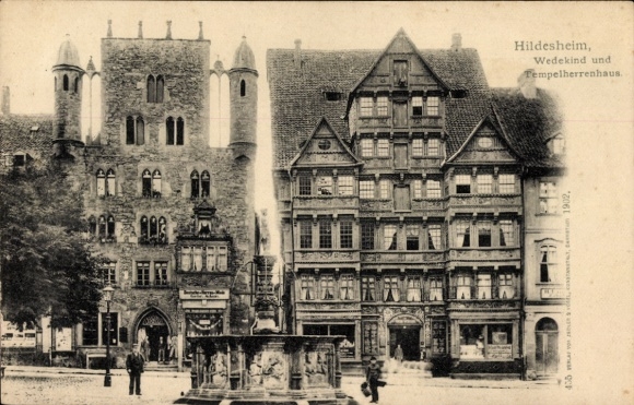 Postcard Hildesheim in Lower Saxony, Wedekind, Tempelherrenhaus