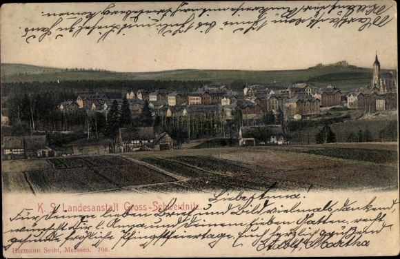 Postcard Großschweidnitz in Saxony, KS Landesanstalt
