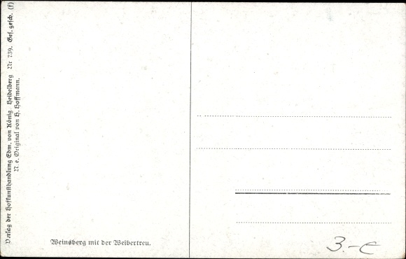 Artist PC Hoffmann, H., Weinsberg in the district of Heilbronn, view of the place with Weibertreu