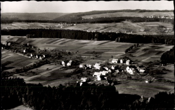 Postcard Unterlengenhardt Bad Liebenzell in the Black Forest, landscape photo, village view, Black Forest,