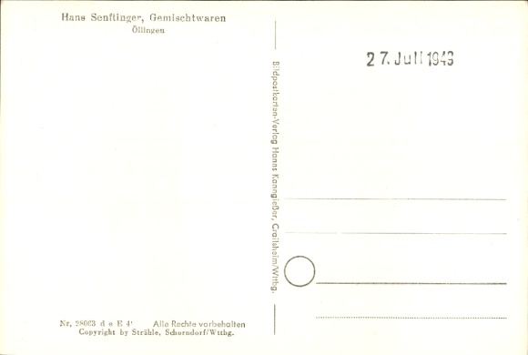 Postcard Oellingen Gelchsheim in Lower Franconia, aerial photograph