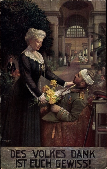 Artist PC Fischer, The people are sure to thank you, Empress Auguste Viktoria visits the hospital