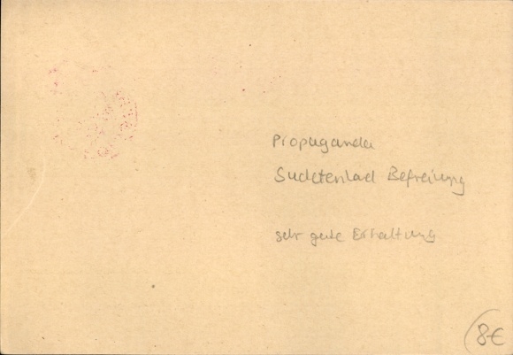 PC stamp Königsberg Eger 1938, Heil Hitler, Liberated by German troops, Sudetenland liberation
