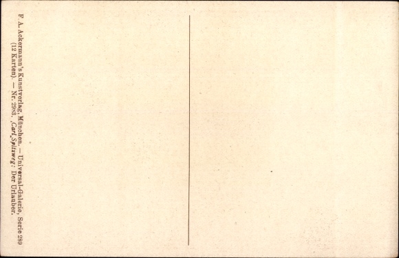 Artist Postcard Spitzweg, C., The vacationer