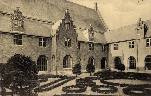 Ak Gand Gent Oost-Vlaanderen, tuin, kloostergebouw, architectuur, museum, Gent