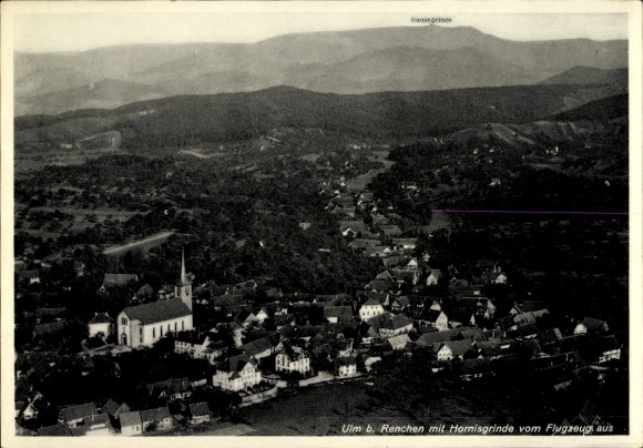Postcard Ulm (near Achern) Baden Renchen Black Forest, aerial photograph