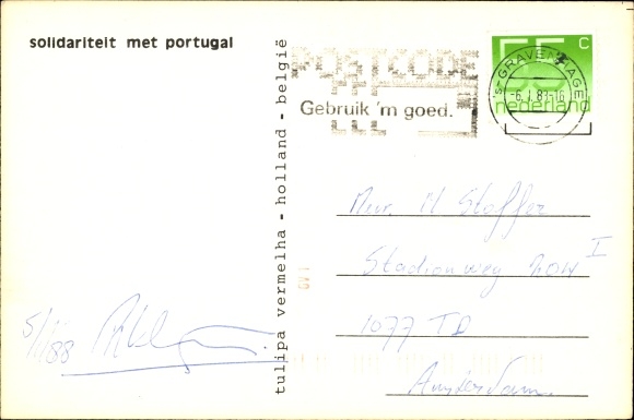 Postcard Solidarity with Portugal