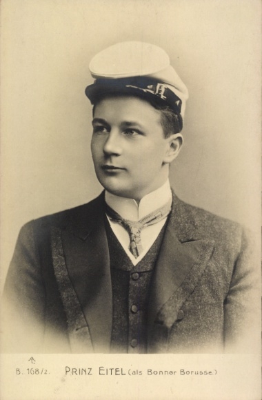 Studentika Postcard Prince Eitel Friedrich of Prussia, portrait as a Bonner Borusse