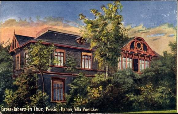 Artist PC Groß Tabarz in the Thuringian Forest, Pension Hanna, Villa Voelcker, WIRO