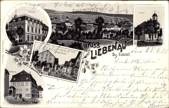 lito Liebenau w Hesji, kościół, zamek, główna ulica, ratusz