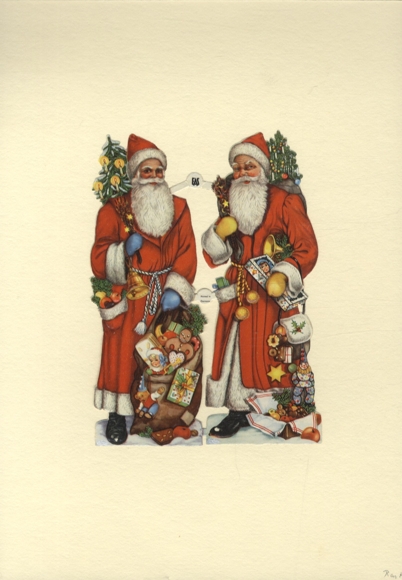 Wafelblok van 2 kerstmannen, kerstbomen, peperkoek, kinderspeelgoed, afmeting ca. 16 x 11 cm