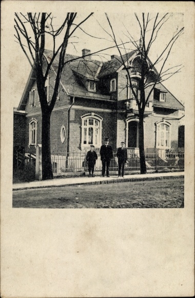 Postcard Apen in Oldenburg Ammerland, pig shop