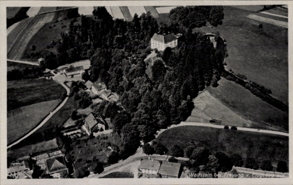 Postcard Freyung in the Bavarian Forest, aerial photograph