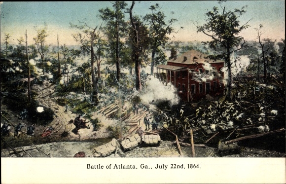 Ak Atlanta Georgia USA, Schlacht, 22. Juli 1864