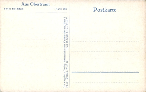 Postcard Obertraun Upper Austria, village motif