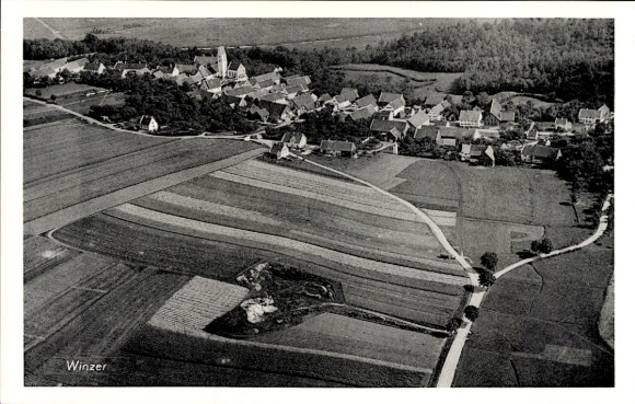 Ak Winzer an der Donau Neder-Beieren, luchtfoto